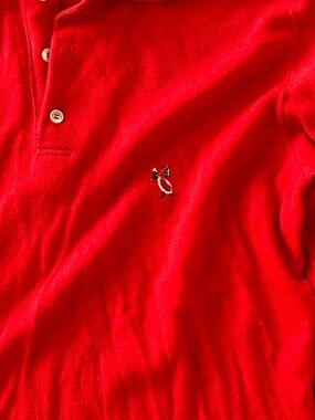Vintage Women’s Red Long-Sleeve Polo Shirt